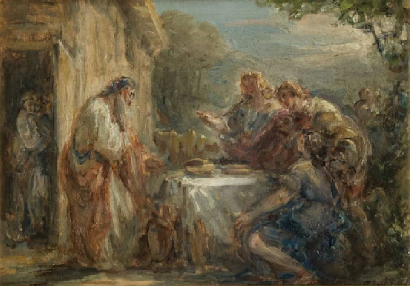 Giovanni Carnovali - Il Signore e due angeli nella casa di Abramo, Galleria d'Arte Moderna, Milano